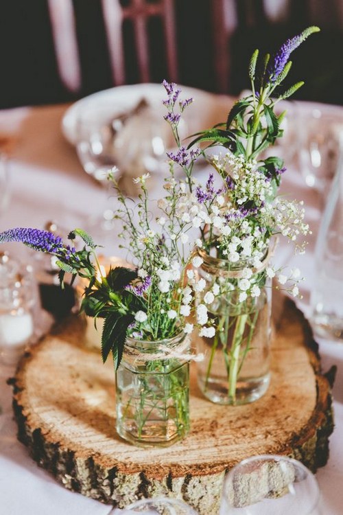 Vase centerpieces for bridal shower decorations rustic- Engagement par –  The Little Rustic Farm