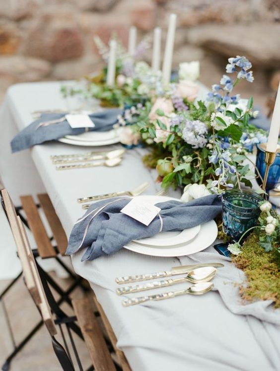 Top 20 Classic Romantic Dusty Blue Wedding Decor Ideas – Page 2 – Hi