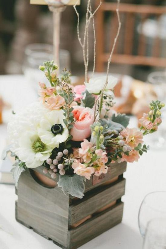 100 Country Rustic Wedding Centerpiece Ideas – Page 17 – Hi Miss Puff