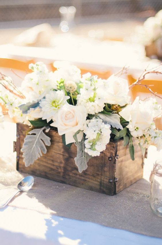 90 Rustic Wooden Box Wedding Centerpiece Ideas – Page 8 – Hi Miss Puff