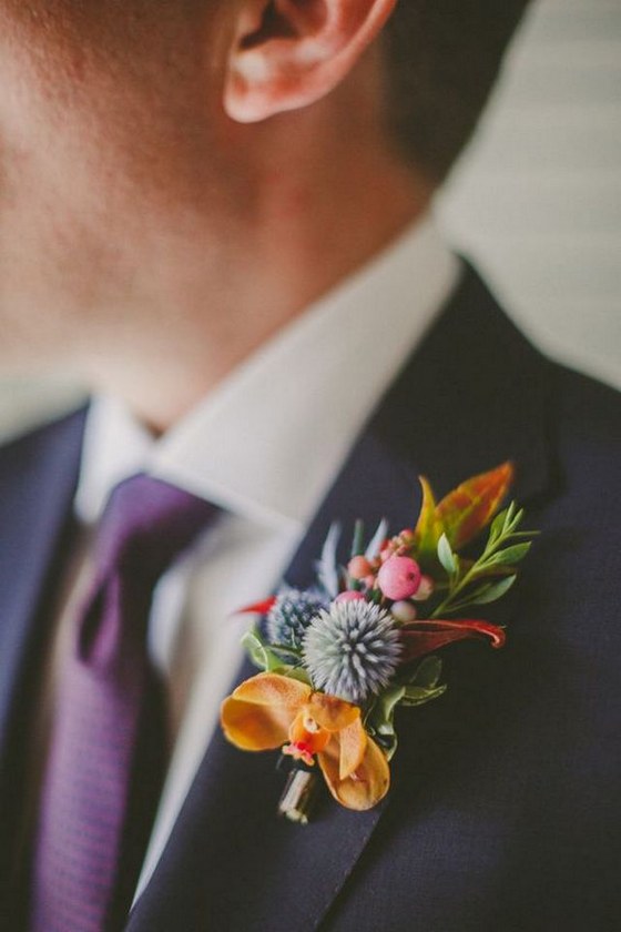 50 Fall Wedding Boutonnieres For Every Groom Hi Miss Puff