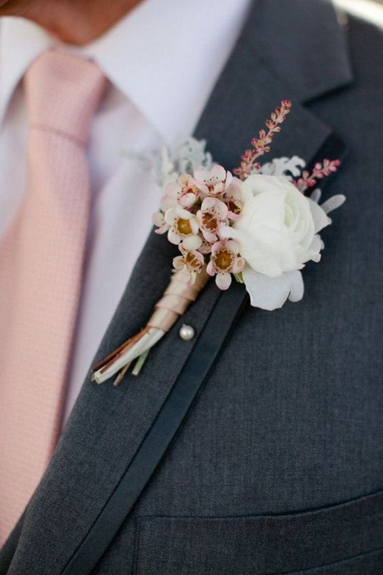 50 Fall Wedding Boutonnieres For Every Groom Hi Miss Puff