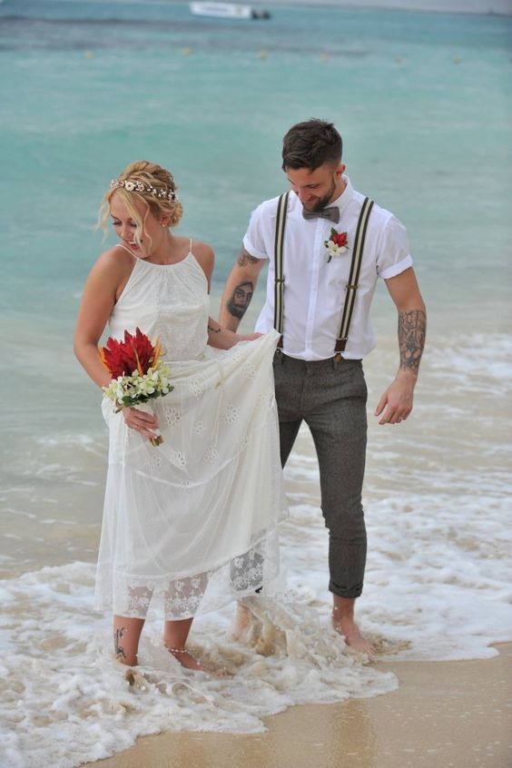 Beach Wedding Dresses For Men Guests