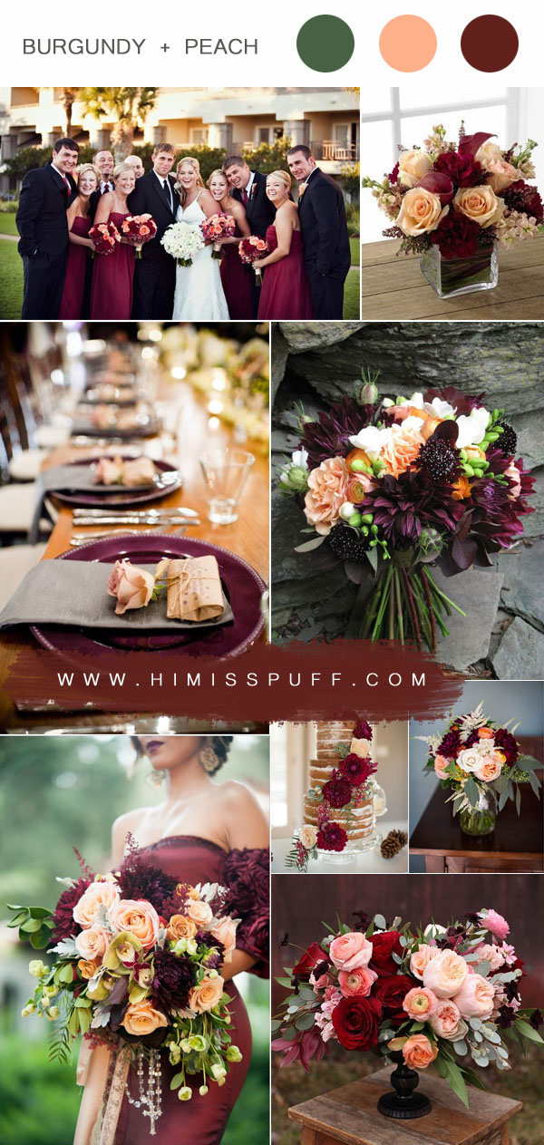 ️ Top 7 Burgundy Wedding Color Combos for 2024 - Hi Miss Puff