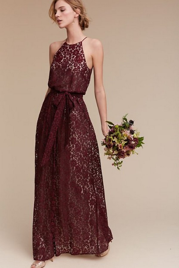 burgundy color dress