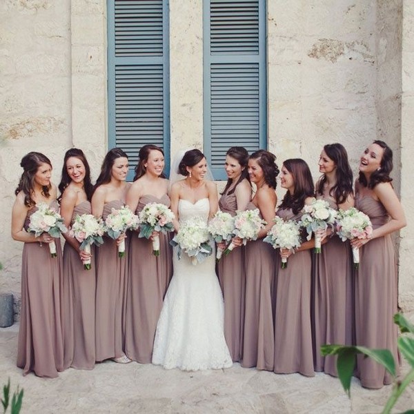 purple and grey bridesmaid dresses