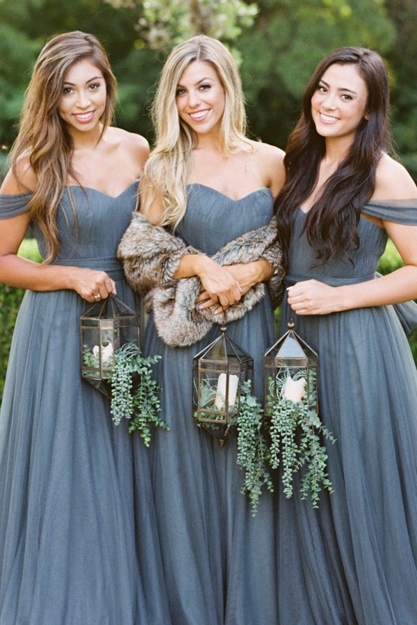 Fall Dusty Blue Wedding Color Ideas Dusty Blue Bridesmaid Dresses Hi Miss Puff