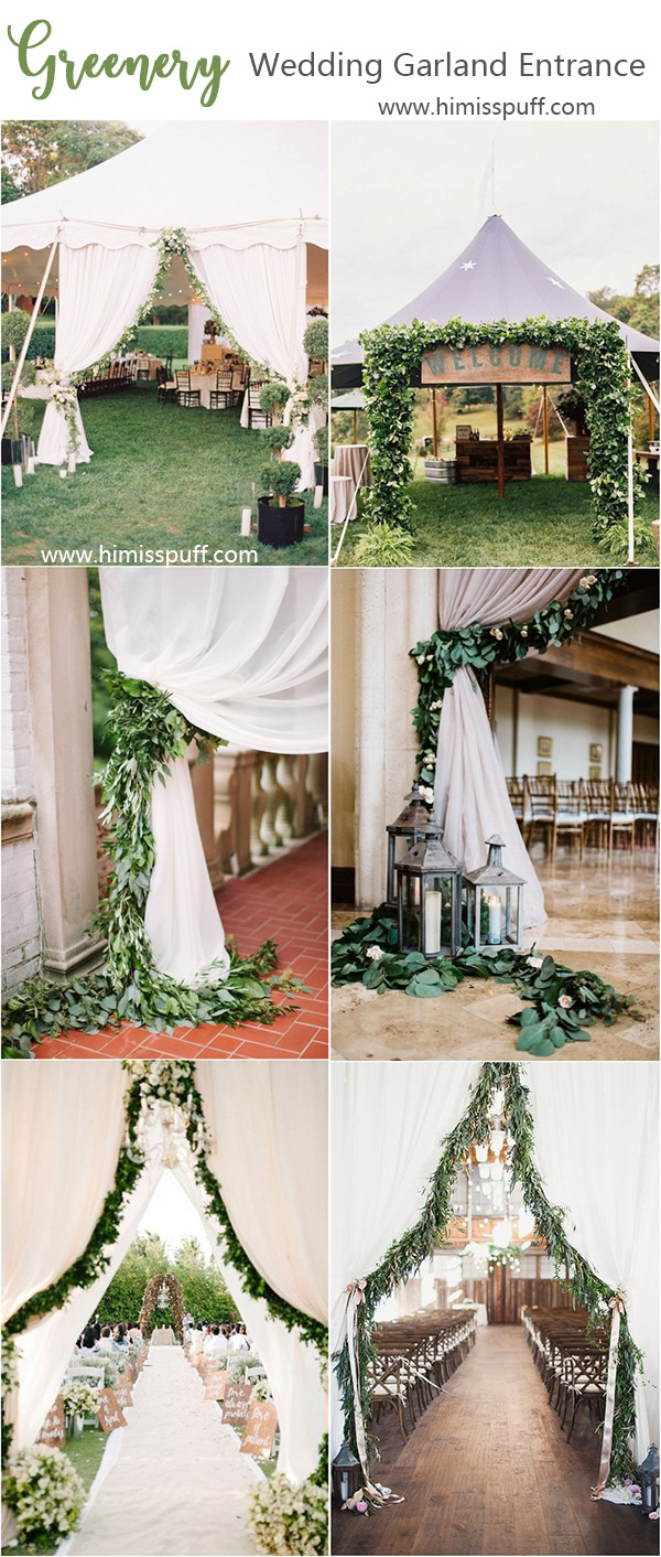 garlands wedding aisle decoration ideas - Hi Miss Puff