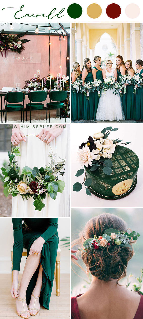 14 Dark Green Emerald Wedding Colors & Palettes – Page 2 of 2 – Hi Miss ...
