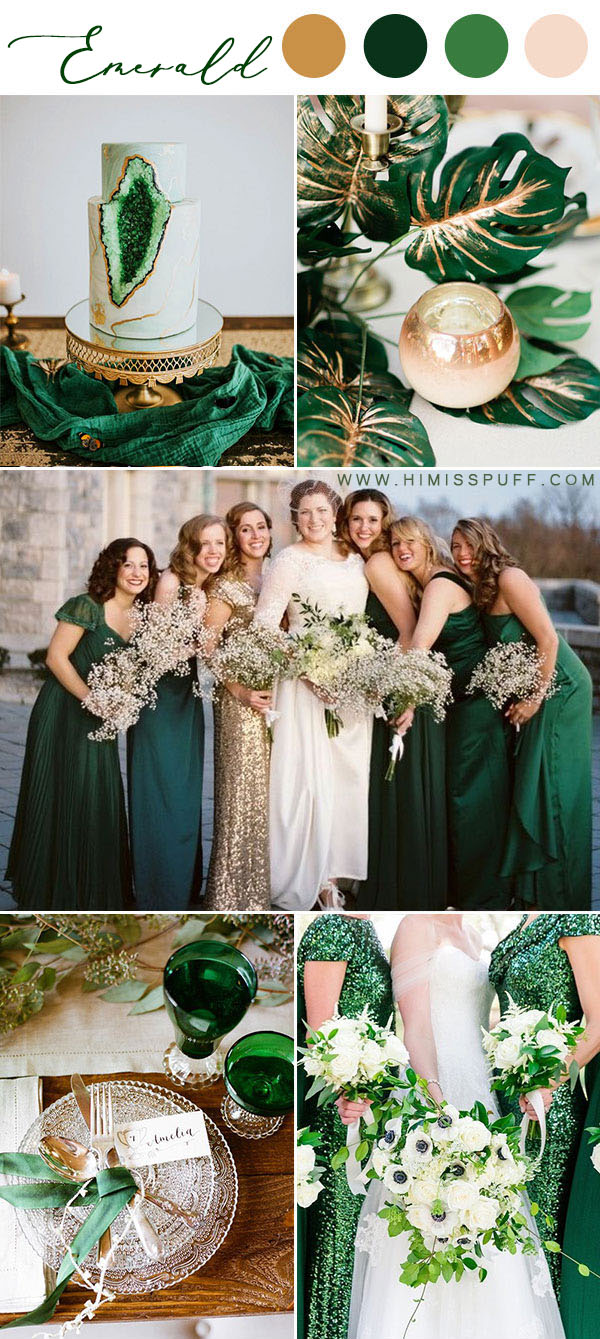 14 Dark Green Emerald Wedding Colors & Palettes – Page 2 of 2 – Hi Miss ...