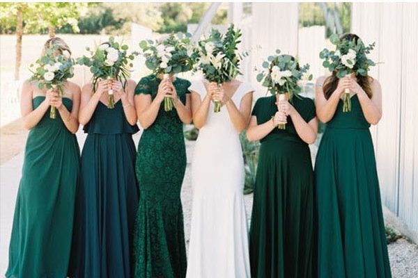 emerald green wedding outfit