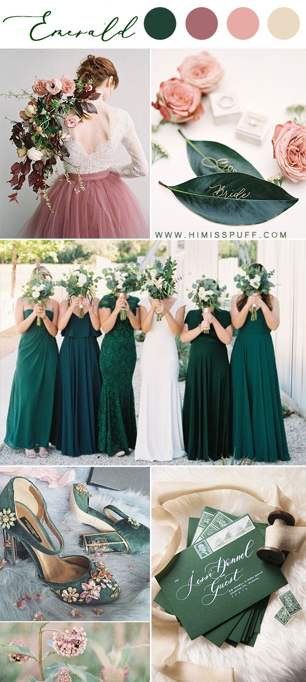 deep emerald bridesmaid dresses