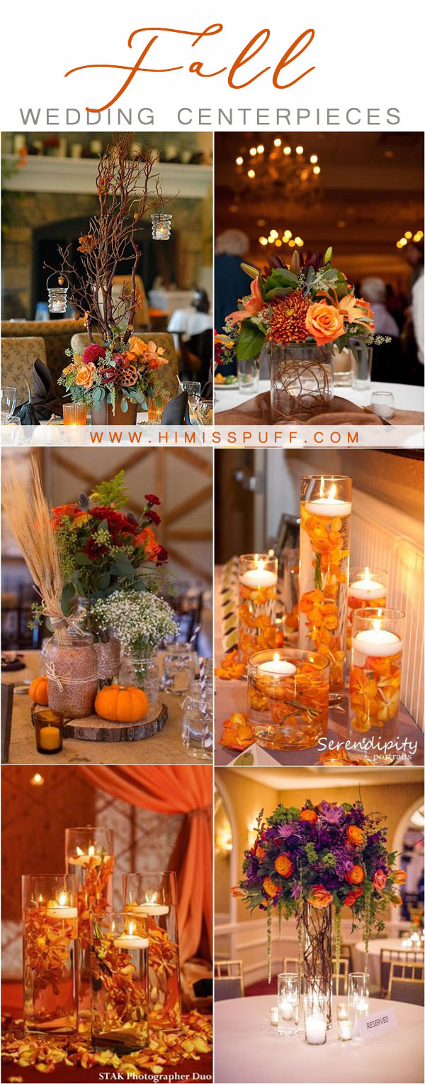 20 Fall Wedding Centerpieces To Inspire Your Big Day Hi Miss Puff