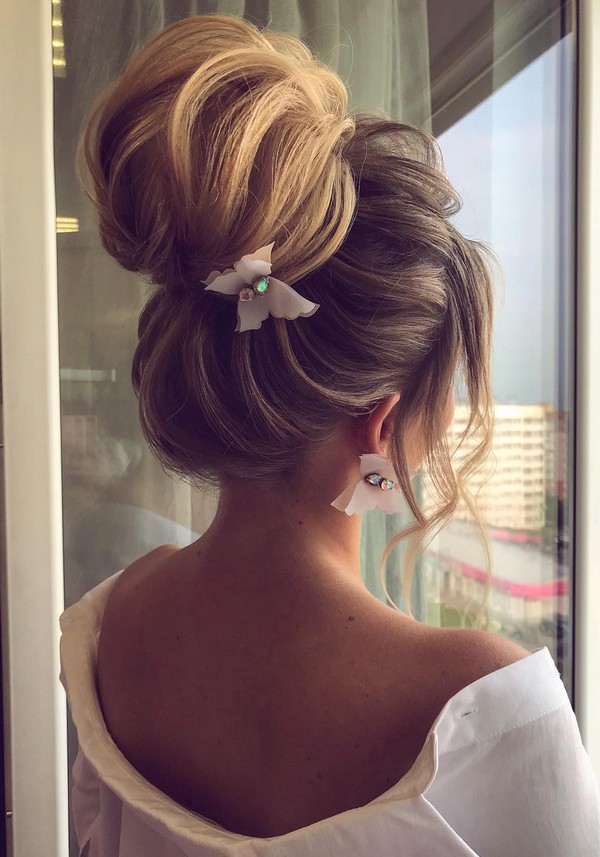 20 High Bun Updo Wedding Hairstyles For Brides 2024 Hmp 9683