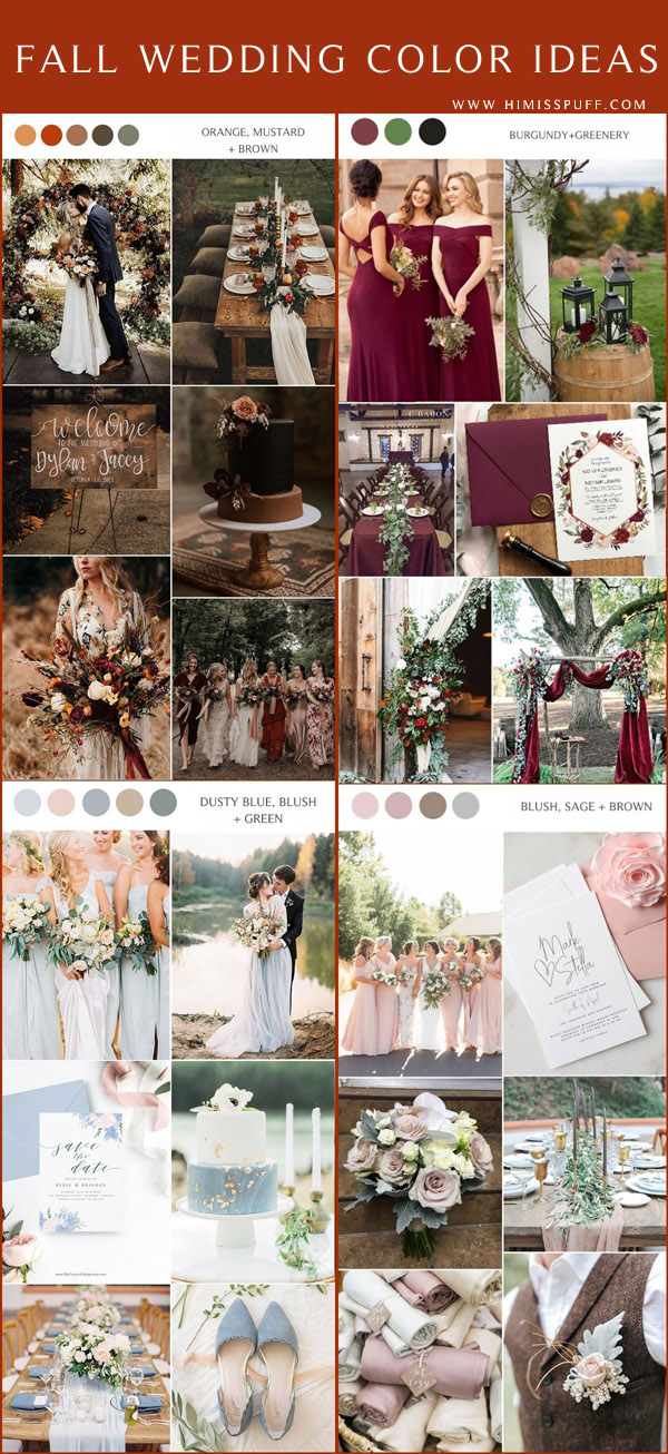 Top 14 Fall Wedding Color Combos and Trends for 2023