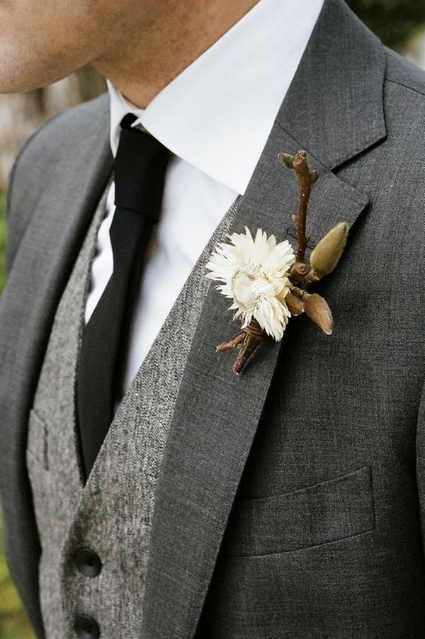 30 Fall Winter Groom Attires And Wedding Boutonnieres Page 2 Of 2 Hi Miss Puff 