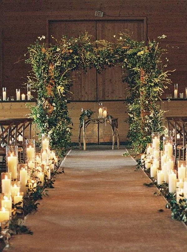 Indoor Wedding Ceremony Aisle Decorations Shelly Lighting 7513