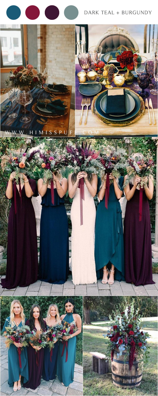 22 Dark Teal and Burgundy Wedding Ideas for Fall – Page 2 of 2 – Hi ...