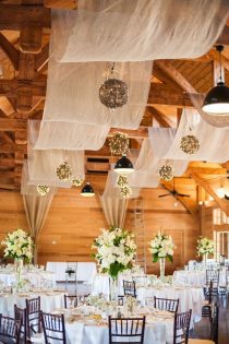 ️ 30 Rustic Barn Wedding Reception Ideas with Draped Fabric