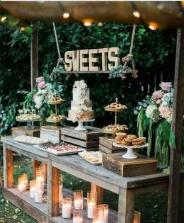 ️ 20+ Rustic Wedding Dessert Table Display Ideas 2024 - HMP