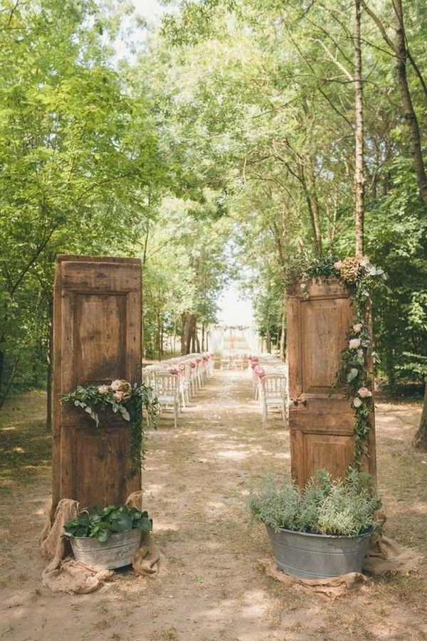 22 Rustic Old Door  Wedding  Backdrop  and Ceremony Entrance 