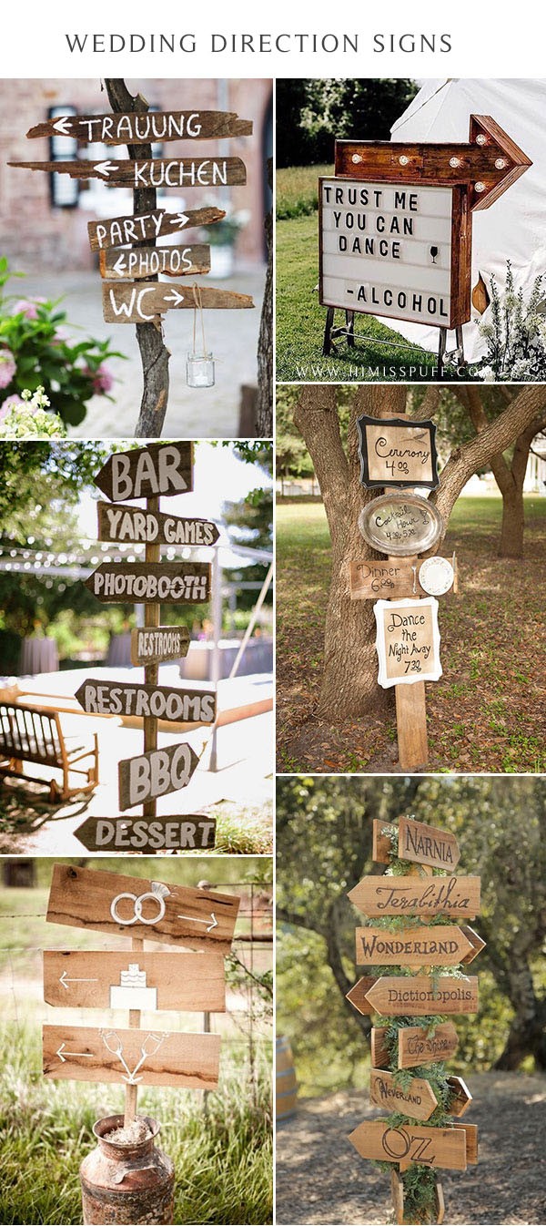 Wedding Reception Sign Ideas Rustic Woodland Wedding Arrows 