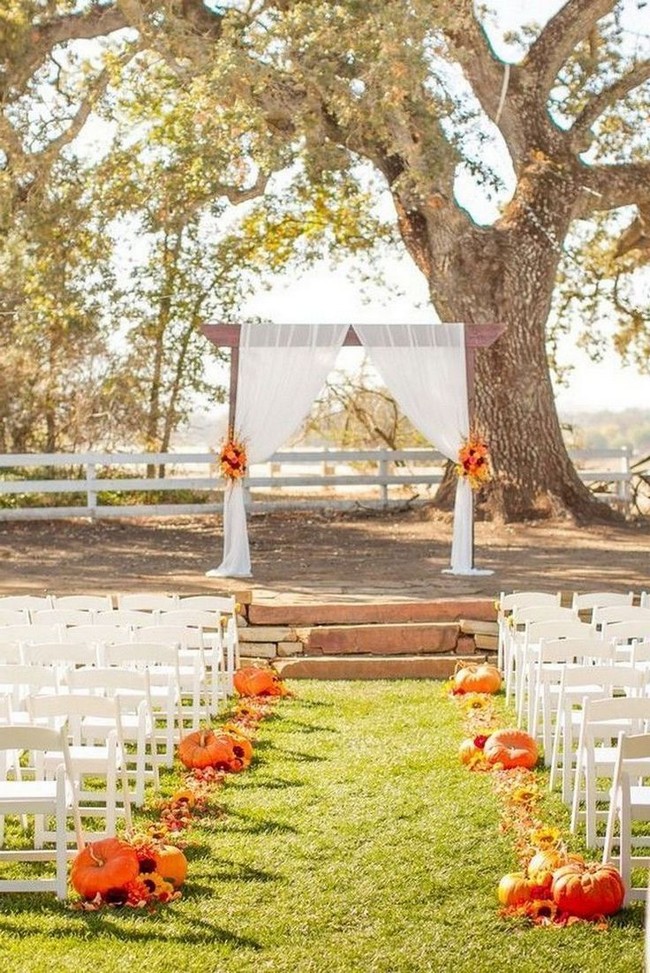  18 Fall Wedding Aisle Decor Ideas Hi Miss Puff