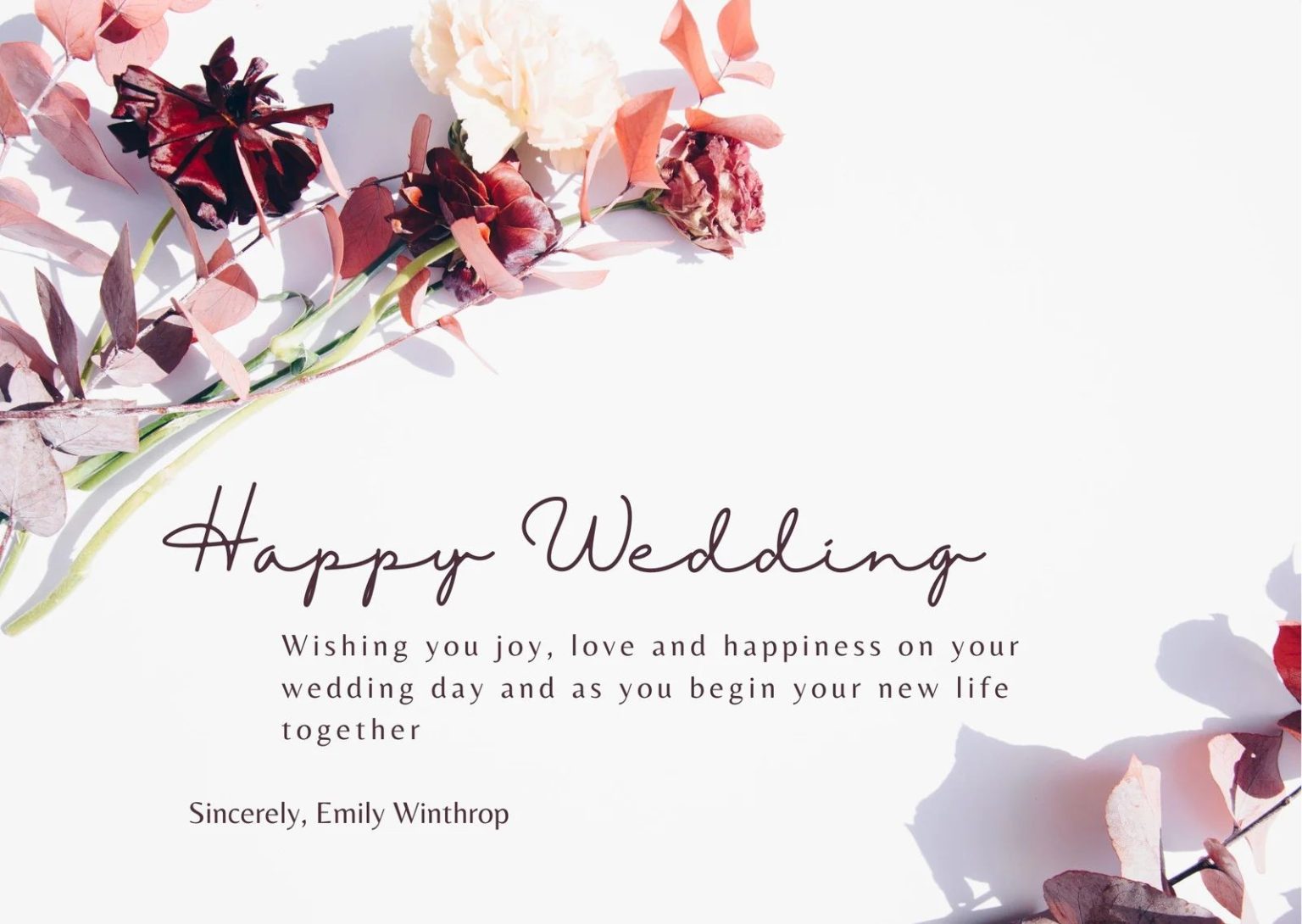 Free Printable Wedding Wishes Image to u