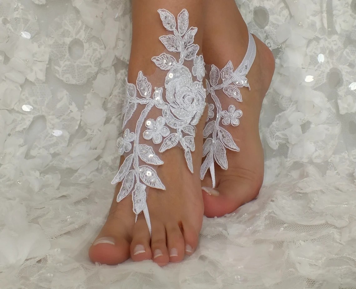 Lace Wedding Sandals 1 