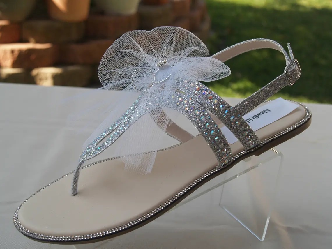 Silver Wedding Sandals 